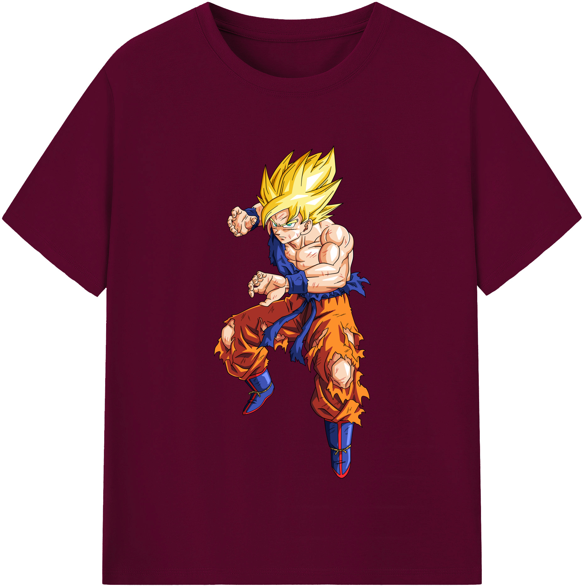 （画像用） ドラゴンボール 孫悟空（そん ごくう）Son Goku カカロット DRAGON BALL Kakarotto レディースカジュアルプリントTシャツ（綿100％）